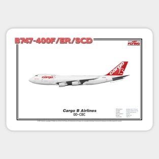 Boeing B747-400F/ER/SCD - Cargo B Airlines (Art Print) Sticker